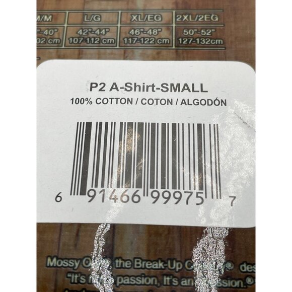 Mossy Oak Mens A-Shirt 2-Pack Camo Solid Cotton Tank Tops S Sleeveless Undershir - Picture 3 of 3